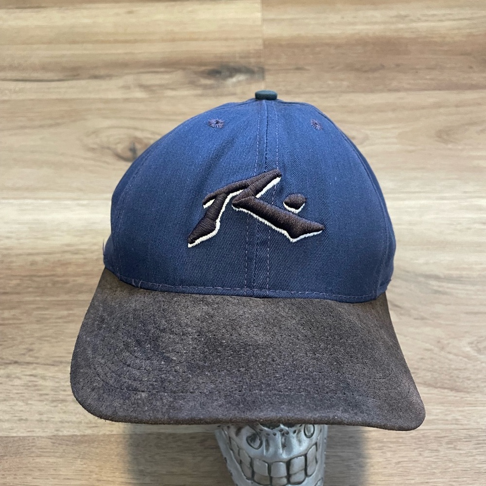 Vintage 90s rusty surfboards SnapBack hat suede bill two tone